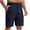 Navy, variant on hoksml Men's Elastic Waist Quick Dry Cargo Shorts, Multi Zip Pocket Outdoor Hiking Casual Shorts for Daily Travel Wear