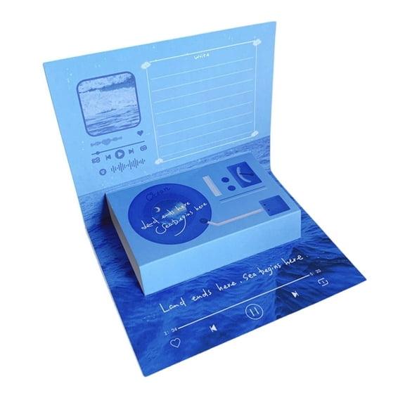 Popup Greeting Card With Recordable Phonograph Sound Chip Party Invitation Card Blessing Card for Valentines Day