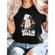 thumbnail image 1 of Women'S Black Short Sleeve Round Neck Casual Top with Ghosts, Bats & Pumpkins Design, Playful Design, Comfortable Fit, Seasonal apparel, Fun Print, Breathable Material, Festive Shoppers, 1 of 6