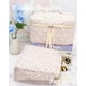 thumbnail image 5 of Bolsa de maquillaje PAZIMIIK acolchada, vintage, de viaje, floral, rosa, 5 of 5