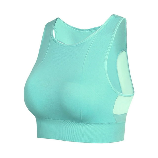 Sujetador deportivo de malla con aros para mujer: doble capa, nailon-spandex, tallas S-XXL, yoga/running/fitness