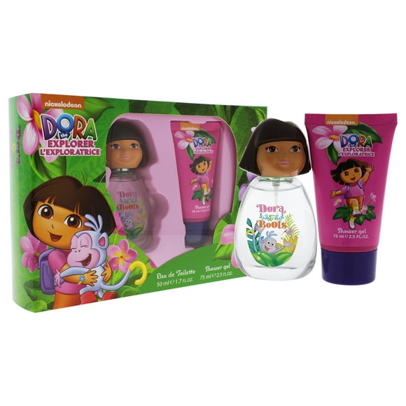 Dora and Boots by Marmol and Son for Kids - 2 Pc Gift Set 1.7oz EDT Spray, 2.5oz Shower Gel