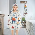 thumbnail image 4 of Christmas Santa Claus Skating Kids Hooded Beach Towel Baby Bath Poncho Towels with Hood Absorbent 50"x23.5" for Pool Swimming, 4 of 7