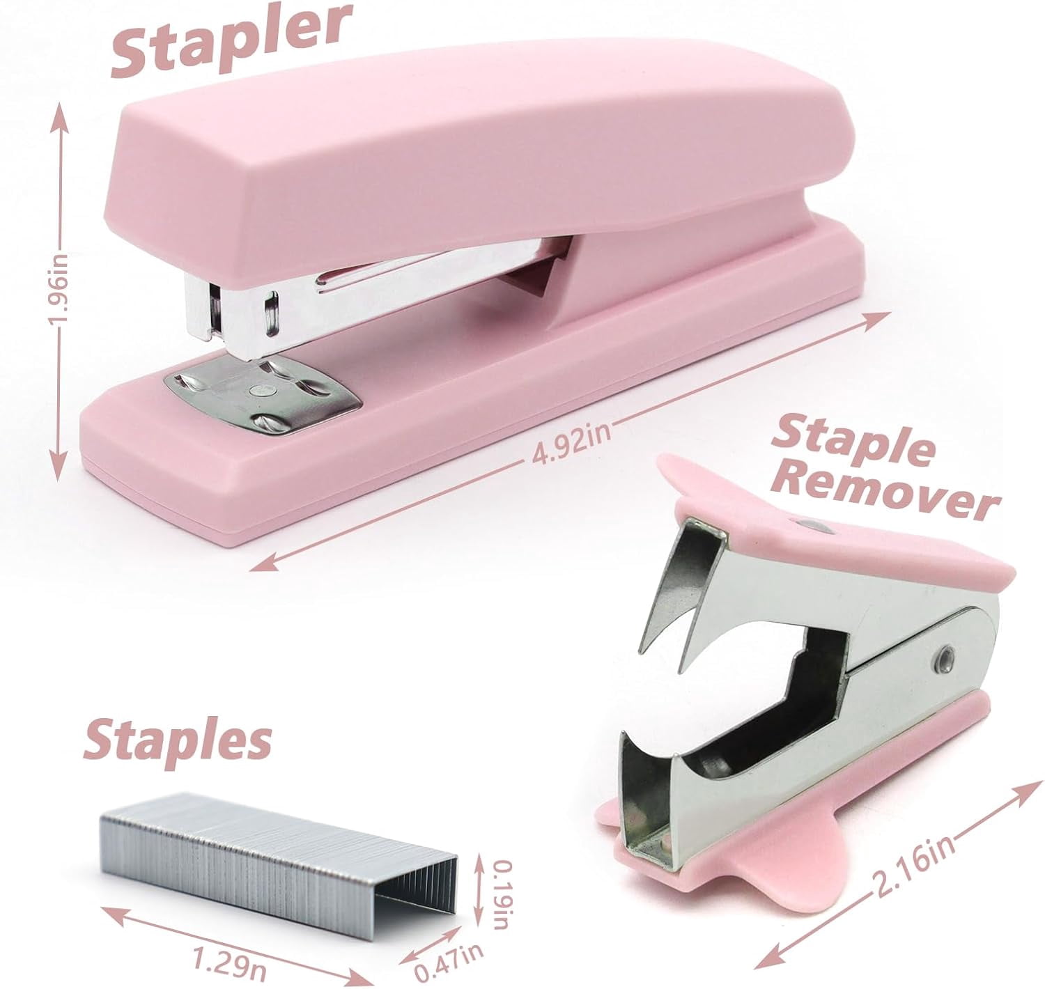 2 Pack Blue Office Staplers, 25-Sheet Capacity with 4000 Staples and 2 Staple Removers, Desktop Stapler, Blue Office Supplies for Students and Office Clerks