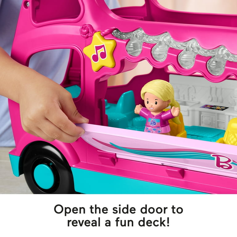 Fisher Price Little People Barbie Little Dreamcamper RV Playset with Music Lights 2 Figures
