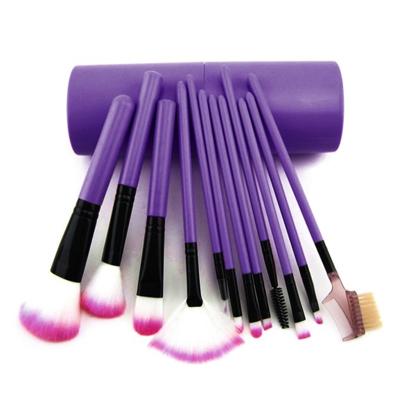 Women Girls 12Pcs Make Up Brush makeup brush ; Set Fan Foundation Makeup Brush Kit Portable Cosmetics Tool