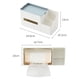 thumbnail image 2 of Caja para pañuelos de papel para sala de estar, mesa de té, cajón de papel, clasificación de artículos diversos, almacenamiento, caja de almacenamiento de plástico para control remoto, 2 of 6