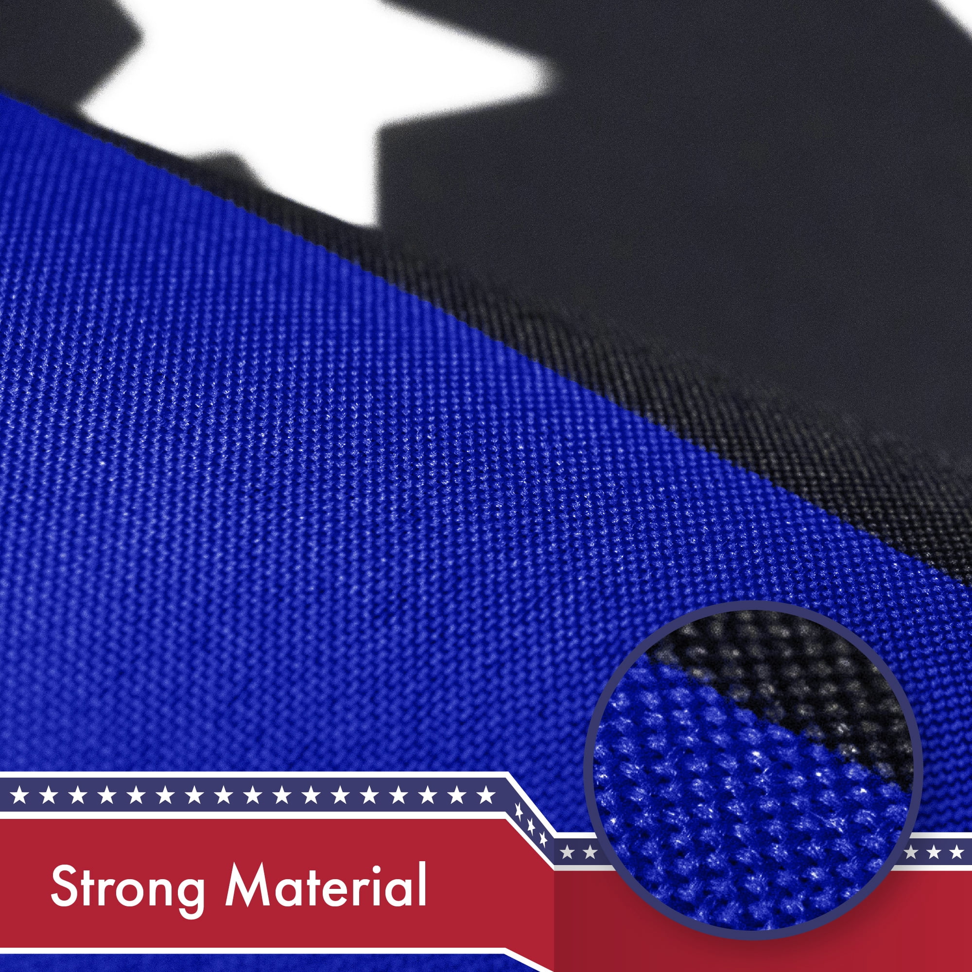 G128 - 2 PACK Thin Blue Line Police Law Enforcement Support USA Flag 3'X5' 150D
