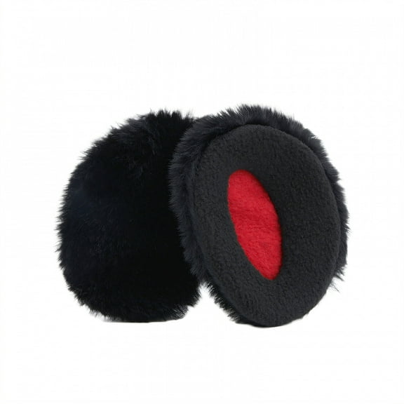 TELOLY Ear Muffs,Band-Free Lightweight Design Earmuffs for Women Winter,Comfortable Hair Friendly Ear Muffs,Black,S
