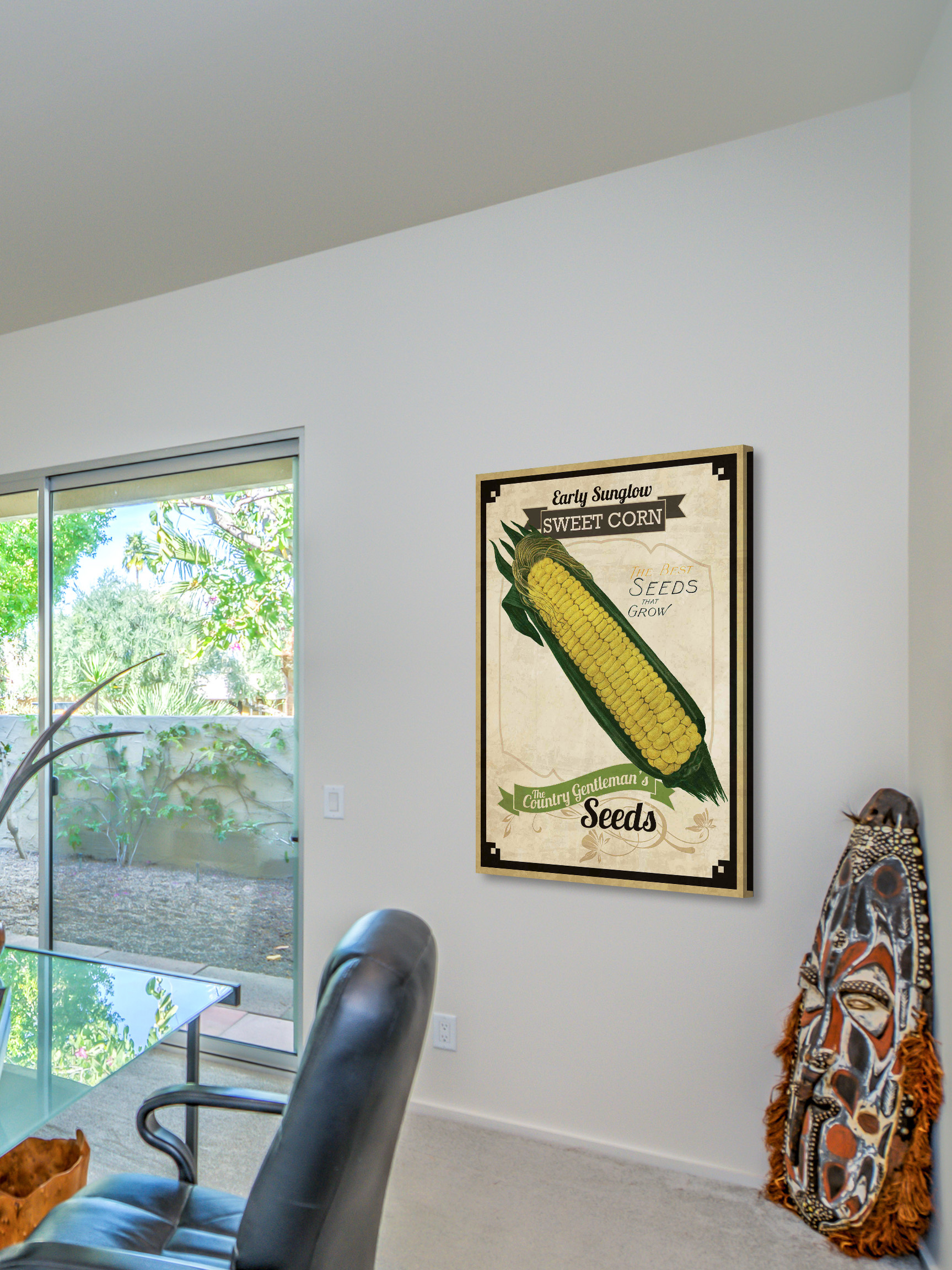 "Seed Packet Corn" Painting Print on Wrapped Canvas