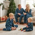 thumbnail image 3 of Nibbcoa Matching Christmas Pajamas for Family Long Sleeve Pine Tree Print Tops + Pants Set, 3 of 8
