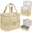 Khaki, variant on Nail Polish Organizer and Storage,Double-Layer Nail Supplies Carrying Case Bag for 40 Bottles (15ml-0.5 fl.oz) and a Lamp,Portable Nails Polish Holder for Nails Supplies,Khaki