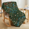 thumbnail image 5 of Vintage William Morris Throw Blanket Retro Botanical Pattern Watercolor Floral Art Blanket for Sofa Bed Couch Chair Or Dorm 60"x80", 5 of 16