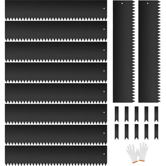 33FT Steel Landscape Edging 10 Pack, 40" x 6" Metal Edging for Landscaping with 10Pcs Stakes & Gloves, Metal Garden Border for Garden Design, Yard, Tree Rings, Pathway, Divider