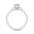 thumbnail image 2 of Ember Jewel 14K White Gold Plated Ring - 2.1 Ct Moissanite Solitaire with Accents Ring for Women - Oval Cut Engagement Ring - Trendy Jewelry Gift for Her - Daily Wear Moissanite Ring, 2 of 3