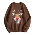 thumbnail image 4 of Womens Sweatshirt Christmas Long Sleeve Crewneck Casual Print Pullover Tops, 4 of 4