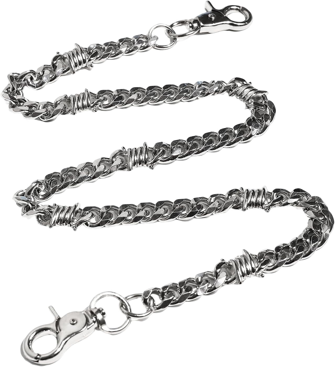 Biker Wallet Chain, Heavy Duty Pocket Chain with Round Clasp, Men