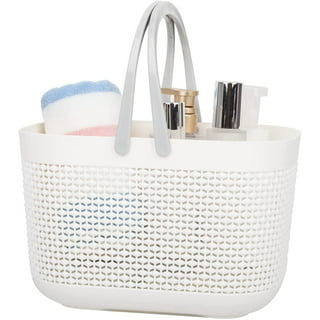 Portable Shower Caddy Tote Plastic Storage Basket with Handle Bath