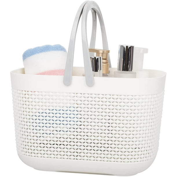 Portable Shower Caddy Basket Tote, Plastic Storage Basket with Handles