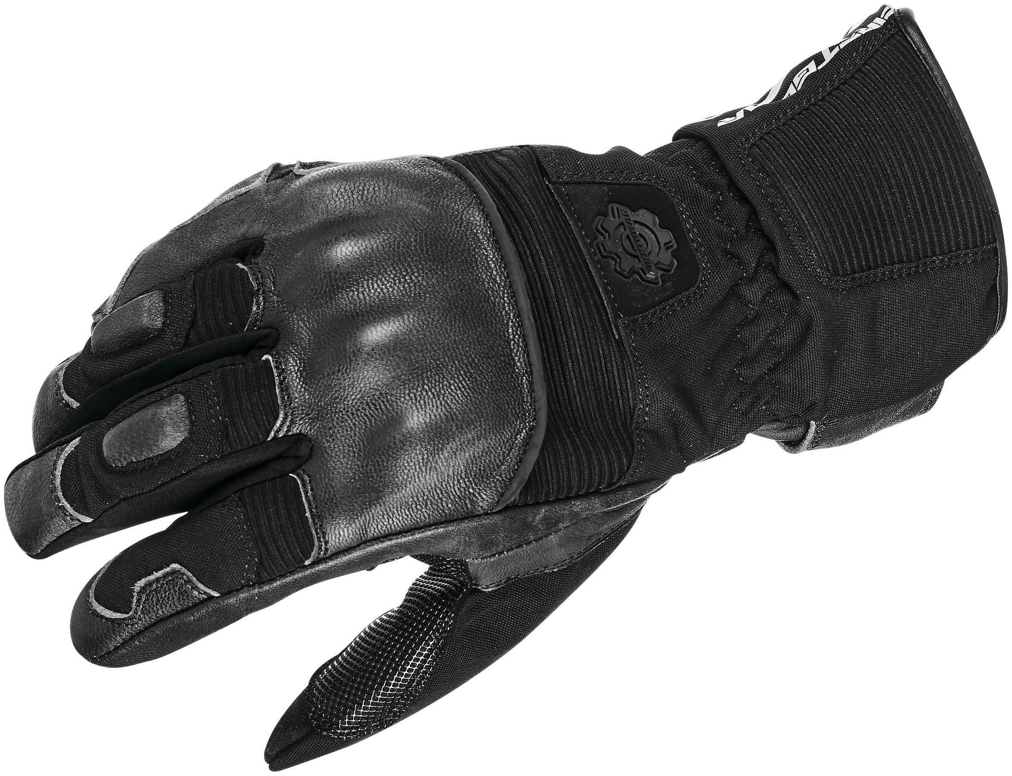 Perforated Black XX-Large motoboy Leather Motorcycle Gloves for Men and Women Summer Breathable Fingerless Motorbike Riding Gloves with Hard Kunckle Protector 
