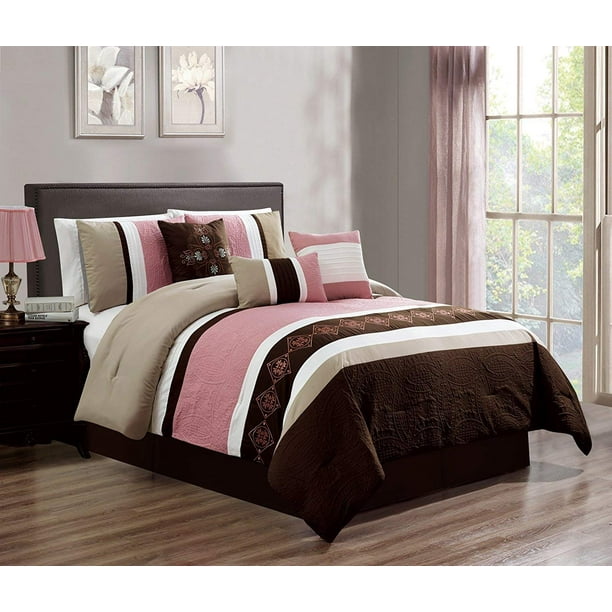 Hgmart Bedding Comforter Set Bed In A, Pink Queen Size Bed In A Bag