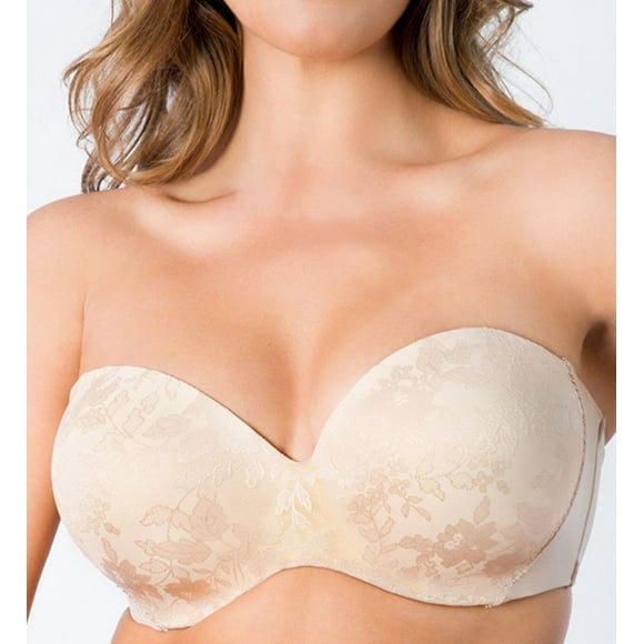 Soutien-gorge Rehausseur 7 Directions Sans Bretelles à Sensation pour Femmes Curvy Couture 1211 (Bombshell Nude 36G)