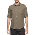 thumbnail image 1 of Kenneth Cole - Camiseta henley con ojales para hombre, color marrón, extragrande, 1 of 1
