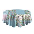 thumbnail image 5 of Pioneer Flower Floral Print Pattern Round Tablecloth 60"x60",Wrinkle Wipeable Table Cloth for Kitchen Dining Room Picnic Patio Party, 5 of 6