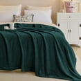 thumbnail image 3 of IR Imperial Rooms Fleece Bed Throw Blanket, Plush, Travel and Couch Fuzzy, Cozy Washable Ultrasoft Throw Size Emerald Green, 3 of 12