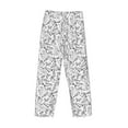 thumbnail image 5 of Goofa Black White Music Printed Soft Pajama Pants for Men, Wide Leg Comfy Casual Lounge Yoga Pants-X-Large, 5 of 9