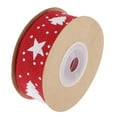 thumbnail image 4 of Cinta navideña, cintas para árboles, cinta de poliéster para manualidades rojo, 4 of 9