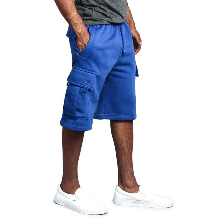 G-Style USA Men's Fleece Heavyweight Cargo Sweat Shorts FS76 - ROYAL BLUE -  4X-Large
