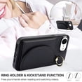 thumbnail image 6 of Wallet Case Compatible with iPhone 7 Plus / iPhone 8 Plus with Card Holder,RFID Blocking,360°Rotation Finger Ring Stand Leather Cover,Drop Protection with Magnetic Snap Phone Case, Black, 6 of 9