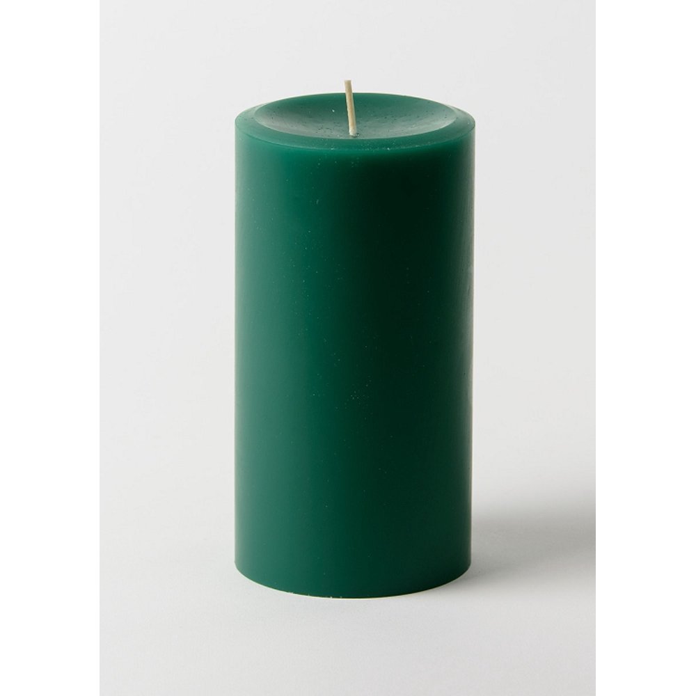 3" x 6" Hunter Green Pillar Candles (Set of 3)