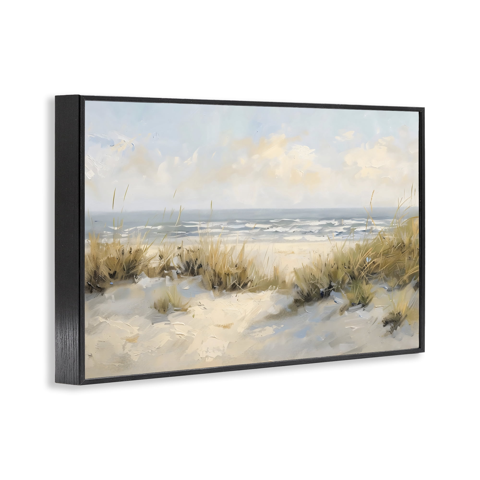 Stupell Industries Coastal Birds Over Dunes Black Framed Giclee Art, design by Creative Studio