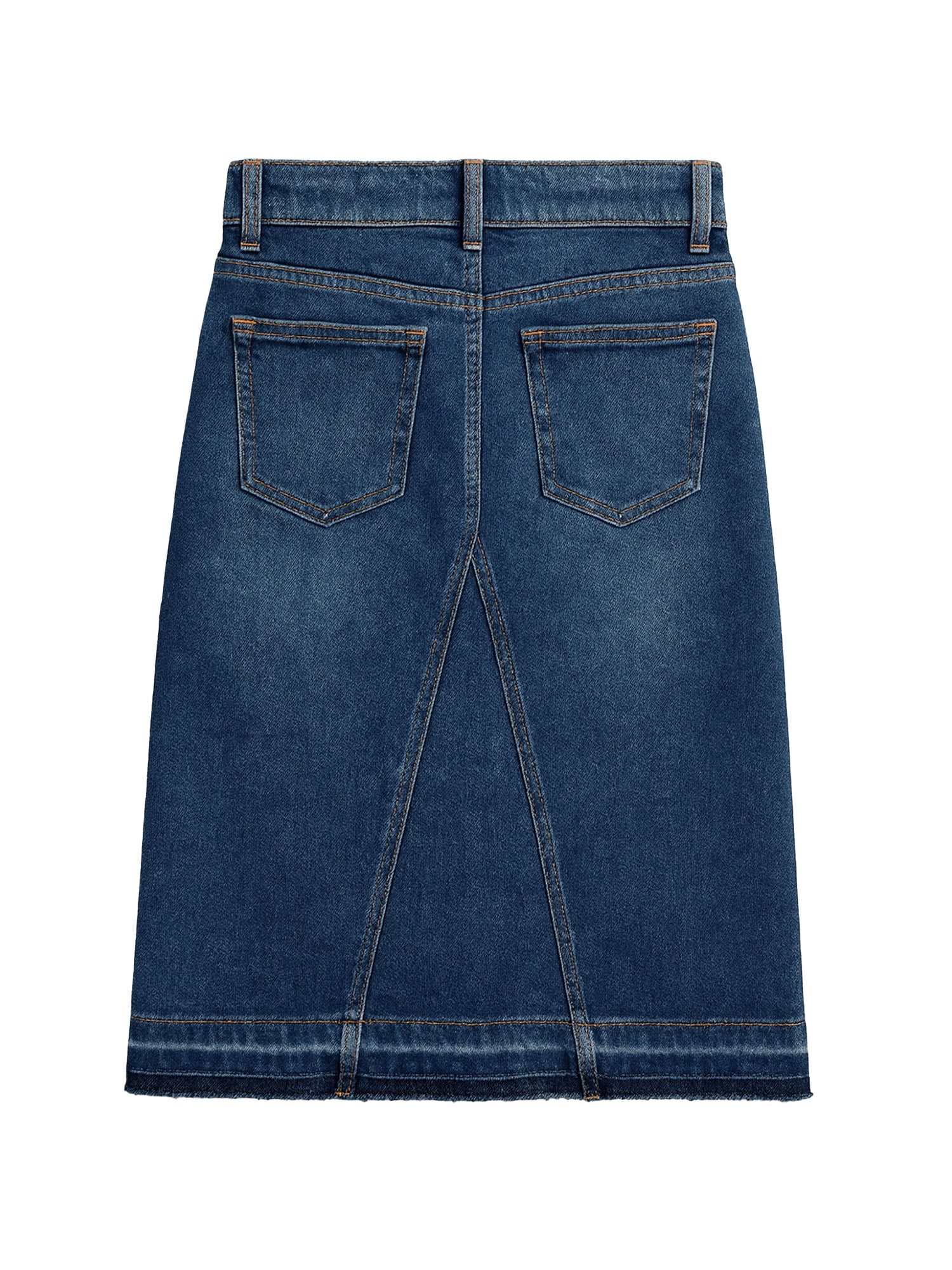 Wonder Nation Girls Denim Midi Skirt, Sizes 4-18 & Plus
