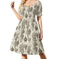thumbnail image 1 of Vestido de manga corta Ernst Haeckel Peridinea Plankton Wenge Vestidos Vestido largo Mujer Verano Vestidos Mujer Vestido de verano Mujer, 1 of 8