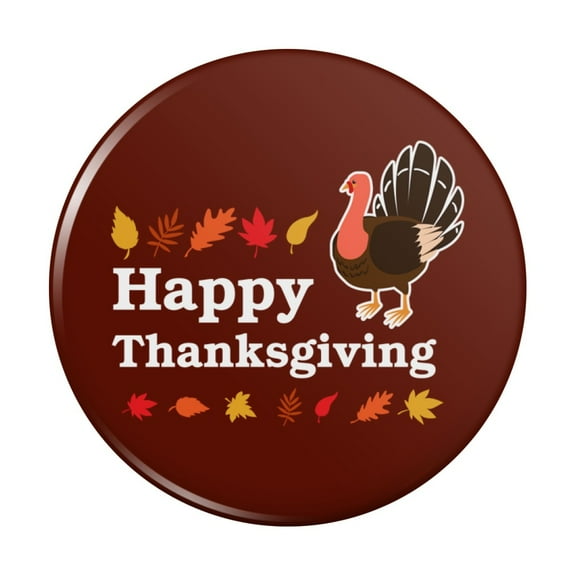 Happy Thanksgiving Turkey Kitchen Refrigerator Locker Button Magnet