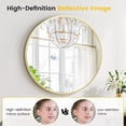 thumbnail image 5 of 18-Inch Pequeño Aluminum Alloy Frame cm de Alturaigh- cm de Profundidadefinition Eco-Friendly cm de Profundidadorado Redondo Mirror para Bathroom (Over Sink) Entryway y Vanity, 5 of 5