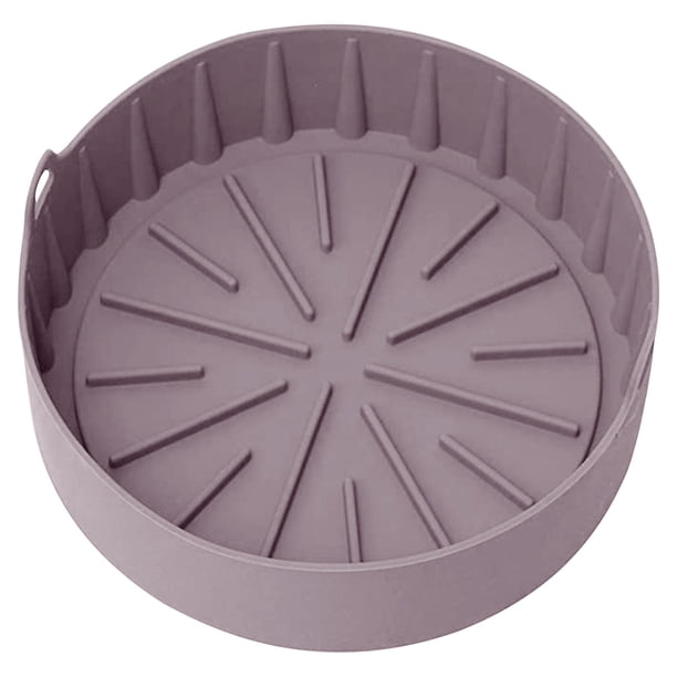 Olla de freidora de aire, sartén de silicona espesada, bandeja de barbacoa, horno eléctrico, bandeja para hornear, rosa claro, 188x40 mm Sweethay HA005133-04