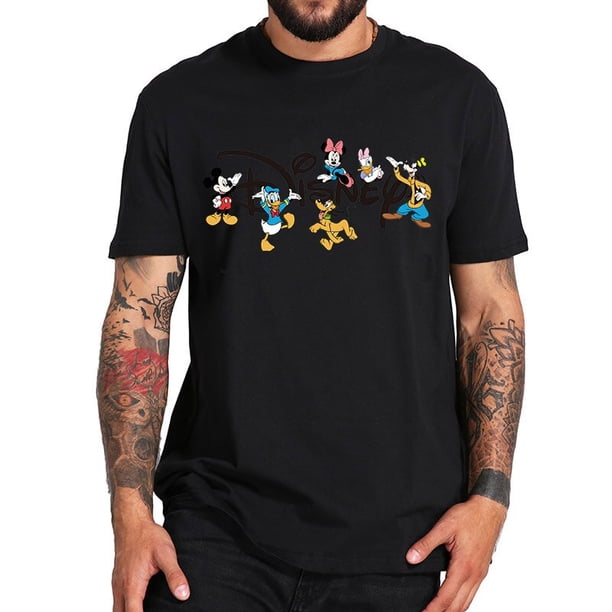 T shirt Men disney mickey mouse women Tshirts Cute Cartoon Fashion Top Tee Shirt Clothes Female T-shirt футболка male camisetasL (Asian size) Gao Jinjia LED