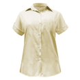 thumbnail image 4 of Mashaouyo Clearance T Shirts For Women Women's Casual Loose Summer Short Sleeve Solid Color Button Down Shirt T Shirt, 4 of 5