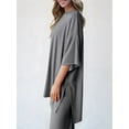 thumbnail image 5 of Women'S Two-Piece Fashion Casual Suit Travel Vacation Clothing Dark Grey M, 5 of 7