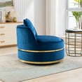 thumbnail image 4 of YesFashion 360 Degree Swivel Accent Chair Velvet Modern Upholstered Barrel Chair Round Swivel Accent Chair Corner Chairs Over-Sized Soft Chair for Living Room Bedroom Office Apartment, 4 of 9