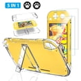 thumbnail image 1 of Protector Cover Case Fit for Nintendo Switch Lite w/ Kickstand, TSV Clear Durable Protective Case Dockable with Tempered Glass Screen Protector, Thumbstick Caps, High Transparency & Impact Resistant, 1 of 6