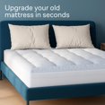 thumbnail image 6 of Fusion Cooling Queen Mattress Topper - Pillow Top Mattress Cover Quilted Fitted Cooling Topper for Back Pain Deep Pocket Fits 20 Inches (60x80 Inches), 6 of 6