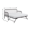 thumbnail image 3 of Lexicon Constance Twin Size Metal Daybed with Trundle in Dark Bronze, 3 of 5