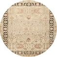 thumbnail image 1 of Ahgly Company Machine Washable Indoor Round Traditional Khaki Gold Area Rugs, 4' Round, 1 of 7