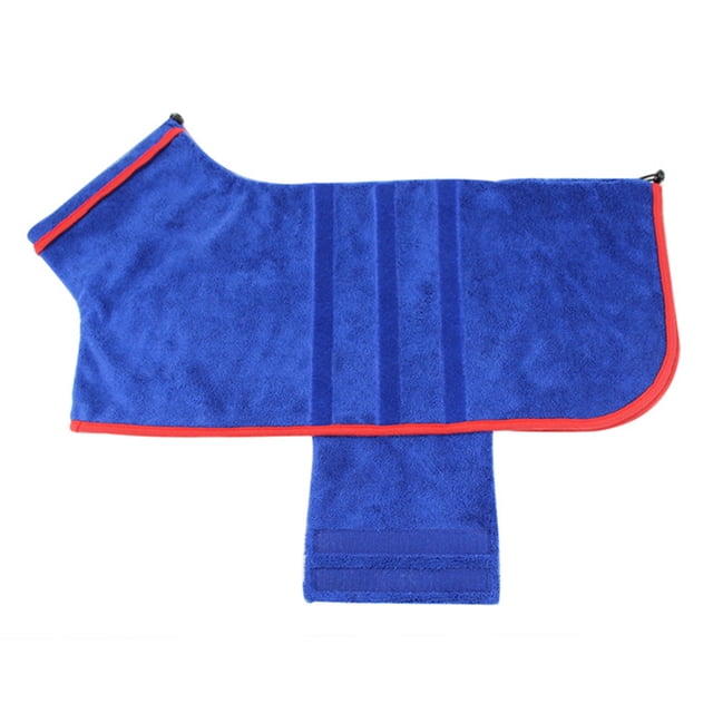 Shisuyan 1pc Dog Bath Towel Cat Bathrobe Super Absorbent Puppy Towel (Blue)