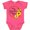 Vintage Hot Pink, variant on Inktastic My Grandma Loves Me with Sunflower Wreath Boys or Girls Baby Bodysuit